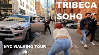 NEW YORK CITY Walking Tour (4K) TRIBECA - SOHO