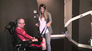 Tip:  Using a sling and lift from the wheelchair