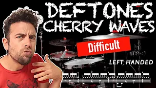 Deftones - Cherry Waves - Drum cover - left handed (with scrolling drum sheet)