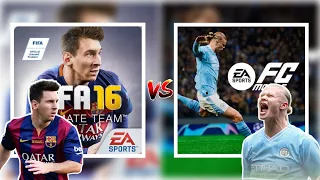 FIFA MOBILE 16 Vs EA SPORTS FC MOBILE 24 COMPARISON: GRAPHICS, ANIMATION, CELEBRATIONS...