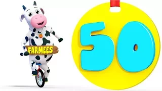 Learn to Count | One to Fifty | 1 - 50 | Kindergarten Learning Songs for Children by Farmees