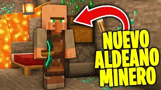 COMO contratar al Nuevo ALDEANO MINERO en MINECRAFT! 💎 ¿DIAMANTES GRATIS? 😂