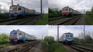 ЭР9Е-642, ЭР9Т-725, ЭР9Е-634, ЭР9Т-728 Следуют маршрутам 6406/6407 с приветливами бригадами