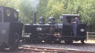 Baldwin 778 and Hunslet 303 at Tracks To The Trenches - Apedale 13/07/18