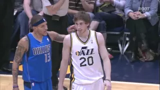 Delonte West gives Gordon Hayward a "Wet Willie"