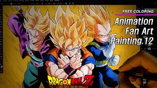 [Draw Dragon Ball Z] Great Legend Akira Toriyama Tribute Photoshop Animation Fan Art Painting 12
