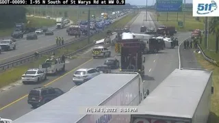 Traffic Alert: Crash near Florida-Georgia state line closes all lanes of I-95 SB