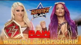 WWE SummerSlam Sasha Banks vs Alexa Bliss for the Raw womens Championship Full match simulation