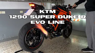 KTM Super Duke R 1290 Akrapovic Evo Line (Cold start & Flames)