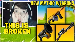MONGRAAL *FREAKS OUT* After USING NEW MYTHIC AUG, GRAPPLER &  DRUM GUN In Fortnite Season 3!