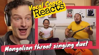 Vocal Coach REACTS - 'Mongolian Throat Singing with My Daughter'