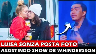 Luísa Sonza posta vídeo assistindo show de Whindersson Nunes  e internautas reagem: 'Maturidade'