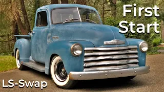 1953 Chevy 3100 Street Rod Truck LS Swap 6.0L First Start