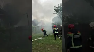 Пожар в бане на улице Гагарина в Аткарске 19.08.2022