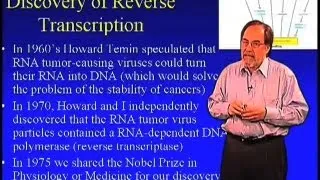 The discovery of reverse transcriptase - David Baltimore (Cal Tech)