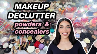 Decluttering My Powders & Concealers 🗑 Getting rid of so much makeup!!