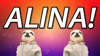 HAPPY BIRTHDAY ALINA! - SLOTH HAPPY BIRTHDAY RAP