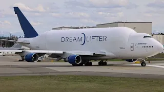 Boeing 747 Dreamlifter Takeoff From PAE To NGO