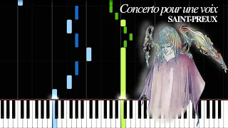 Concerto pour une voix - Saint Preux - Synthesia piano tutorial