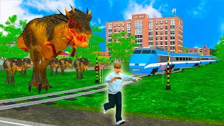 Simulation not to joke about dinosaurs near the railroad crossing - part 8