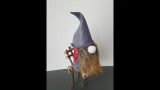 How to make Funny Scandinavian Gnome made of a Sleeve and Pieces of Fabric - CRAFTMANIA