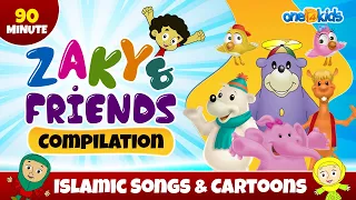 Zaky & Friends Compilation | Islamic Songs & Cartoons | 90 Minutes