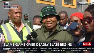 Joburg fire | Social Development Minister visits site