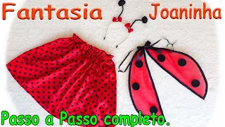 Como Fazer Fantasia de Carnaval (Adulto e Bebê) Joaninha