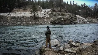 Winter Fishing for River Trout - Smoked Rainbow Trout (Catch & Cook)