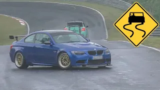 Nurburgring SLIPPERY ACTION, Highlights, Fail Nordschleife Touristenfahrten