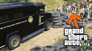 GTA V Policia - CAVEIRÃO TERMINANDO COM PROTESTO