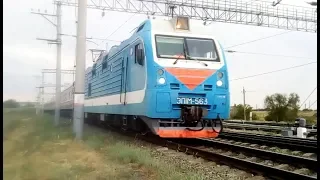 Электровоз ЭП1М-563 Волгоград, станция Бекетовская.