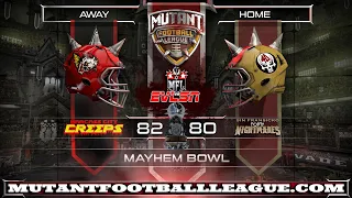 Mutant Football League Mayhem Bowl LVIII - Gameplay 142 "Creep vs Nightmares"