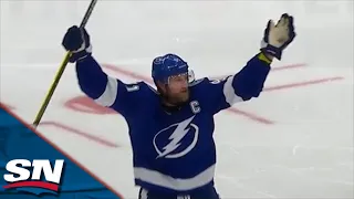 Steven Stamkos Blasts One-Timer Past Igor Shesterkin To Bring The Lightning Level