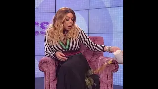 Wendy Williams spilling tea on her dress