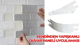 Kendinden Yapışkanlı Elastik Tuğla Duvar Kaplama Uygulaması - PS110