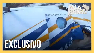 Imagens exclusivas mostram chegada dos policiais onde caiu avião de Marília Mendonça