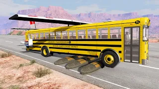 Trucks ,Cars, Buses Vs Massive Speed Bumps - BEAMNG DRIVE