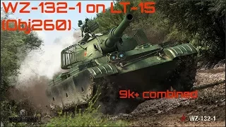 WZ-132-1, Road to OBJ-260! LT-15  with honors, 9k+ combined on Siegfried Linie