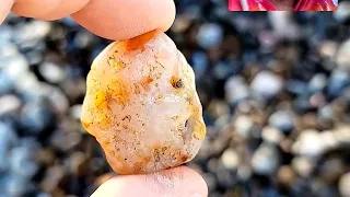 Carnelian with white agate skin - Stone - Rockhounding Tips Tricks and Secrets - #shorts