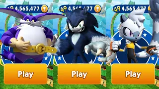 Sonic Dash - Werehog vs Big vs Tangle All Fully Upgraded All Characters Unlocked - Run Gameplay