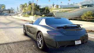 GTA V With Realistic Lighting | Mercedes Benz SLS AMG