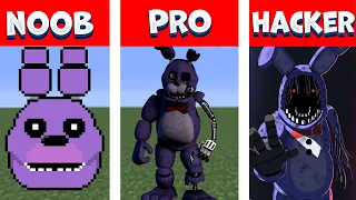 Pixel Art (NOOB vs PRO vs HACKER) Bonnie in Minecraft FNAF