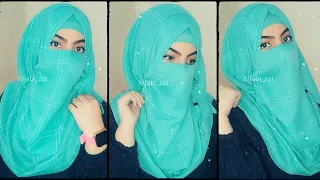 Niqab Tutorial Without Inner Cap 💖 || Daily Hijab Style With Niqab