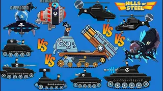 HILLS OF STEEL : MAX LEVEL TANK BUCK VS ALL BOSSES - BOSS MODE -EPIC BATTLE