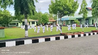 Razaq & Zhahirah Latihan Rutin Di Dojo INKAI KODIM 1413/Buton Kota BauBau. Training Kihon Karate