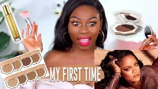 MY FIRST TIME TRYING BRONZER DO I REALLY NEED IT?? NEW FENTY BEAUTY SUNSTALKER  & MORE