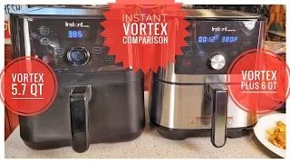 Instant Pot Vortex 5.7 Qt  vs 6 Qt Vortex Plus Air Fryer Comparison    Which One is the BEST??