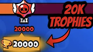 I... Have... FINALLY REACHED 20K TROPHIES!!! (#brawlstars )