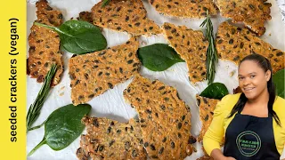 Super Crispy Seeded Crackers I Easy Recipes I Vegan, Gluten Free